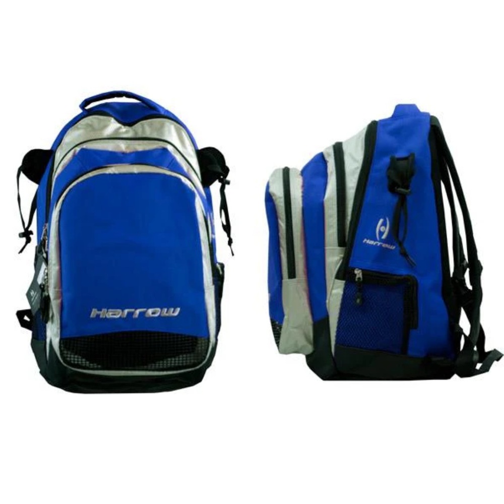 Blue and Black Athletic Backpack with Adjustable Straps
